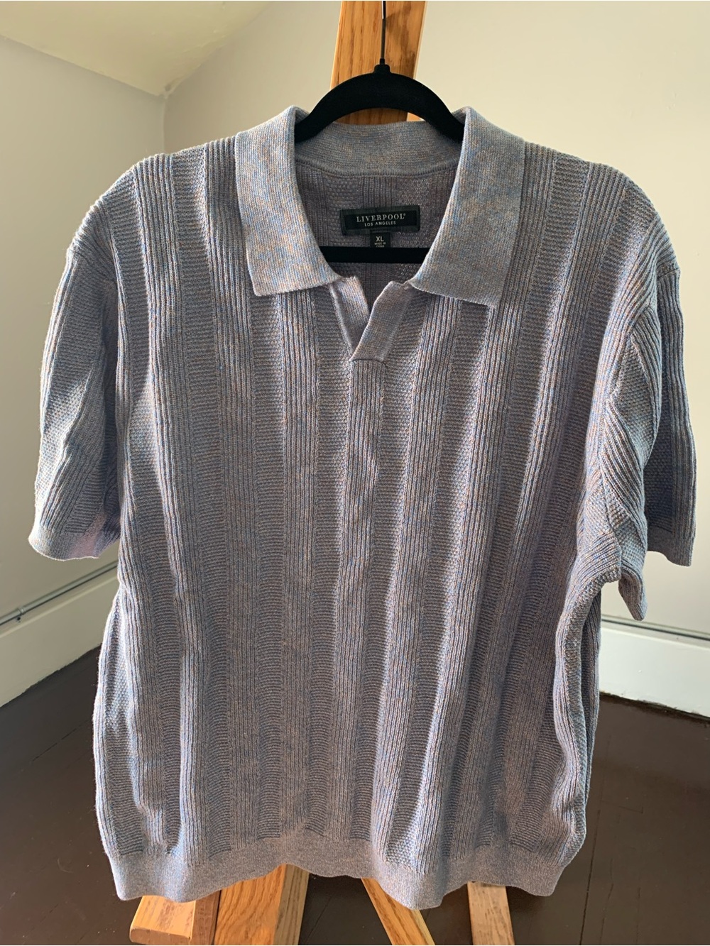 Liverpool Lavender and Light Blue Textured Polo